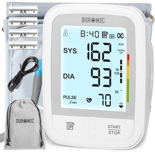 Image of Duronic BPM95 Blood Pressure Monitor, Blood Pressure Measurement for Hypertension, Monitor with Large Display, Upper Arm Blood Pressure Monitor with Cuff