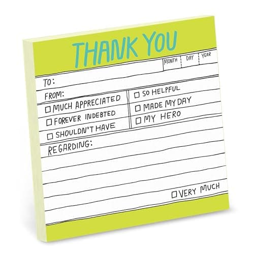 Image of Knock Knock Thank You Hand-Lettered Sticky Note
