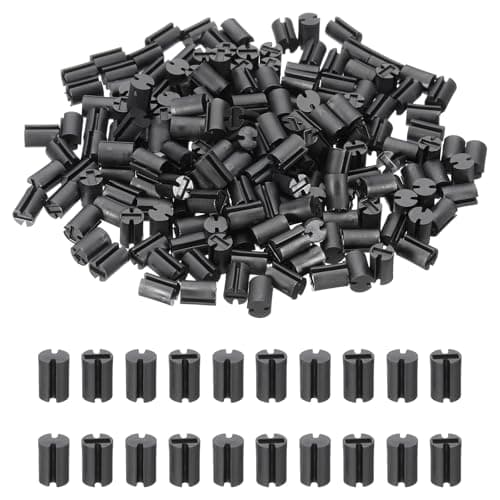Image of PATIKIL 200 Pcs LED Spacer, 5mm OD 7mm Height Double Pit LED Holder Socket Light Emitting Diode Light Isolation Column PCB Mount Support for 3mm 5mm LED Protection and Fixation, Black