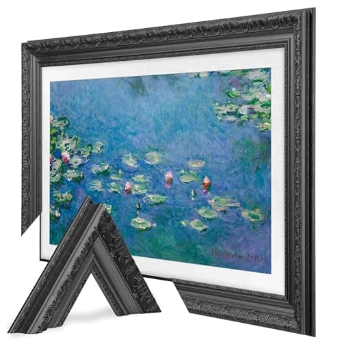 Image of TV Guard Frame TV Bezel, Compatible With Samsung The Frame TV, 75 Inch, Tuscan Black, Suitable for Wall Mounted Televisions