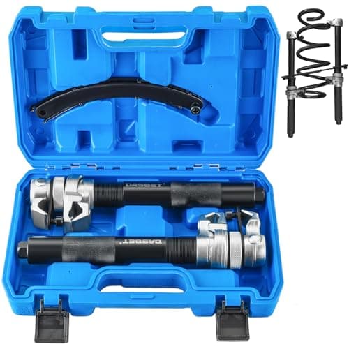 Image of DASBET Coil Spring Compressor Tool Coil Spring Clamps Strut Spring Compressor Tool Set Coil Strut Spring Compressor Clamps Tool Set with Safety Guard - 2200lb Capacity - 11in Jaw Opening