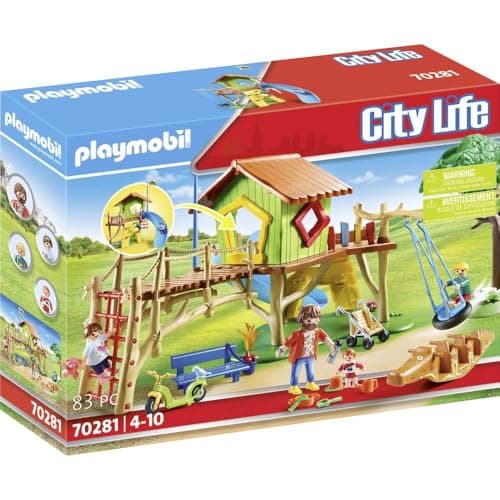 Image of PLAYMOBIL 70281 City Life Pre-School Adventure Playground, for Children Ages 4+