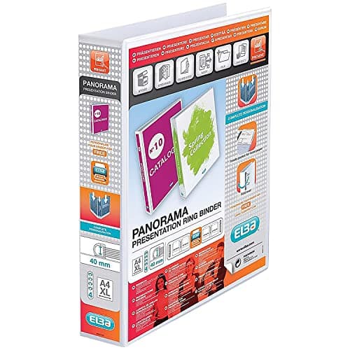 Image of Bantex Elba A4 40mm 4D-Ring Presentation Binder - White