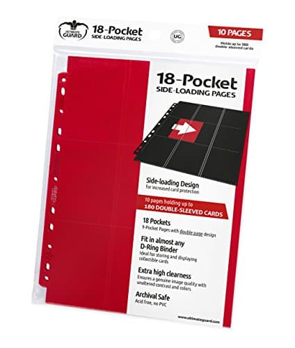 Image of Ultimate Guard 18-Pocket Pages Side-Loading Album (Red)