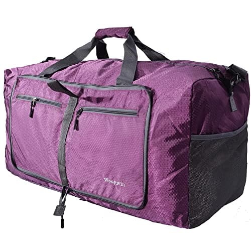 Image of ehsbuy 60L Foldable Travel Duffle Bags for Men Women Large Holdall Waterproof Overnight Weekend Bags for Gym Luggage