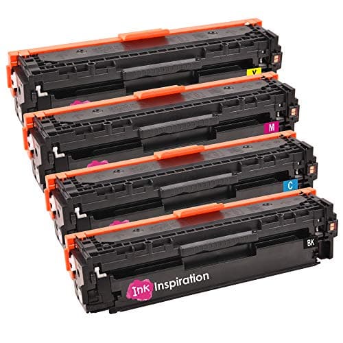 Image of Ink Inspiration Set of 4 Compatible Laser Toner Cartridges for HP LaserJet Pro Color MFP M476dn M476dw M476nw | Replacement for HP 312X CF380X 4,400 Pages 312A CF381A CF382A CF383A 2,700 Pages