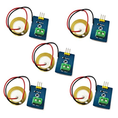 Image of Hailege 5pcs Piezoelectric Sensor Analog Ceramic Vibration Sensor Module Piezoelectricity for DIY KIT