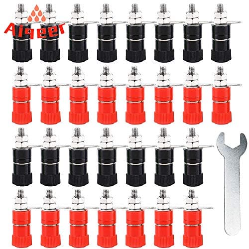 Image of Aiqeer 30 Pcs 4 mm Banana Socket, Binding Post Terminal, Connector Jack Socket, Panel Female Connector (Red, Black)