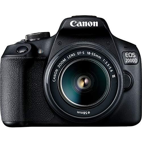 Image of Canon EOS 2000D / Rebel T7 with EF-S 18-55mm III Lens Starter Bundle with 32GB SD, Memory Card Reader, Gadget Bag, Blower, Microfiber Cloth and Cleaning Kit [International Version]