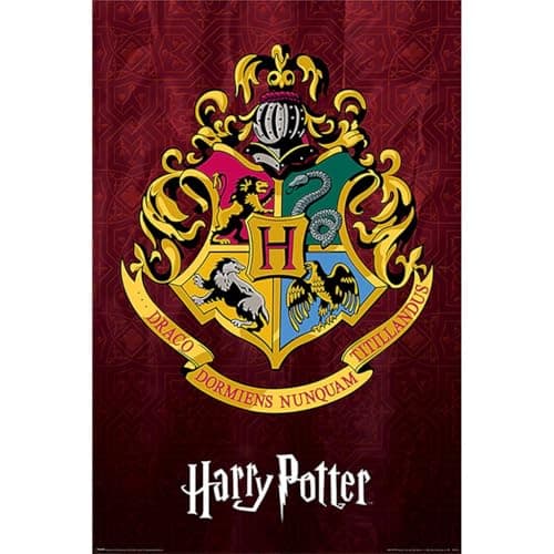 Image of Harry Potter Hogwarts Crest Poster (61cm x 91.5cm) (Multicoloured)