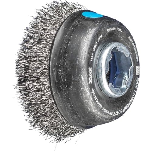 Image of PFERD Cup Brush, Diameter 75 mm, Unbraided, 0.30 mm Stainless Steel Wire, X-Lock Socket, 43469007 - for Quick and Comfortable Tool Change