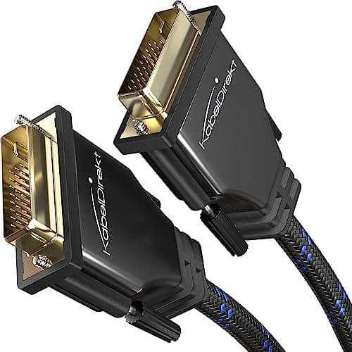 Image of Dual Link DVI cable, Nylon braided, ferrite core and break-proof full-metal plugs – 3m (digital DVI-D/24+1 monitor cable, up to 2560×1600 at 60Hz or Full HD/1080p) – CableDirect