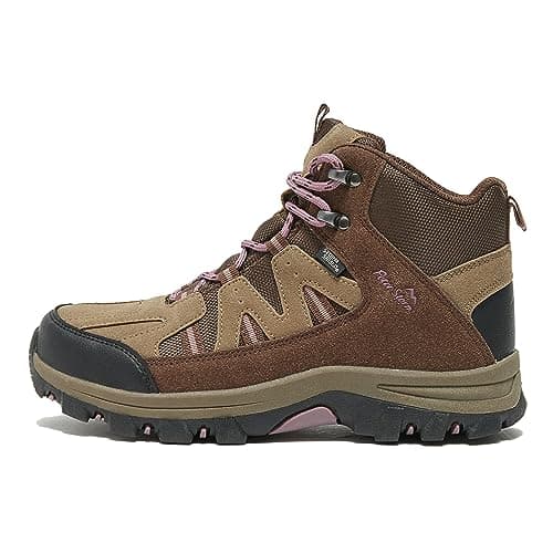 Image of Peter Storm Women's Buxton Mid Walking Boot with High Traction Rubber Sole & Speed Lacing (Brown, UK Footwear Size System, Adult, Women, Numeric, Medium, 7)
