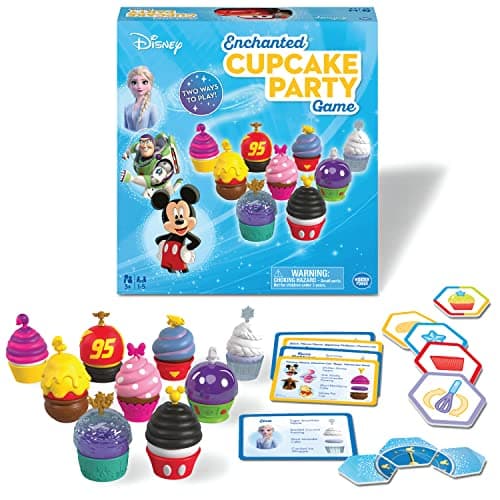 Image of Wonder Forge Disney Enchanted Cupcake Party Game for Girls & Boys Age 3 & Up - A Fun & Fast Matching Game You Can Play Over & Over