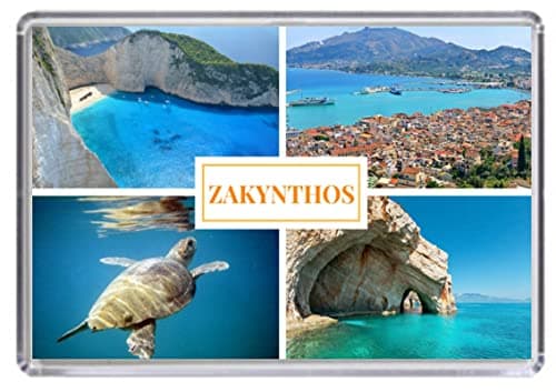 Image of Zakynthos Zante Greece Ionian Islands Souvenir Acrylic Fridge Magnet (Standard: 70x45mm), 7 x 4.5cm