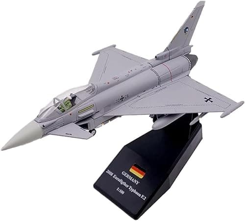 Image of 1/100 Eurofighter Typhoon EF-2000 Metal Diecast German Jet Fighter Aircraft Model for Display Collection or Gift