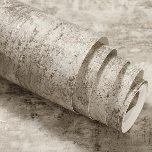 Image of Pamatio Concrete Glitter Effect Wallpaper for Living Room, Brown Gold Vintage Industrial Mottled Textured Metallic Wallpaper - for Bedroom Adults Corridor Wall Paper, 53cm X 9.5m