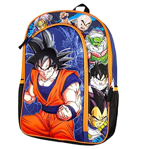 Image of Bioworld Dragon Ball Z Character Panel Molded Eva Backpack Travel Bag, Black