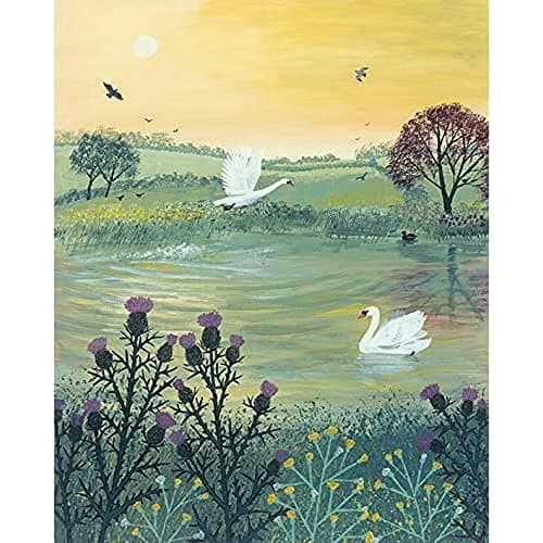 Image of The Art Group AFWDC94725 Jo Grundy Morning Flight Canvas Print, Cotton, Multi-Colour, 1.8 x 40 x 50 cm