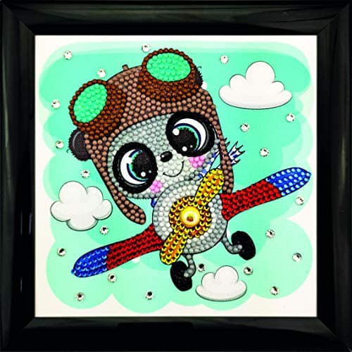 Image of Flying Panda, 16x16cm Frameable Crystal Art