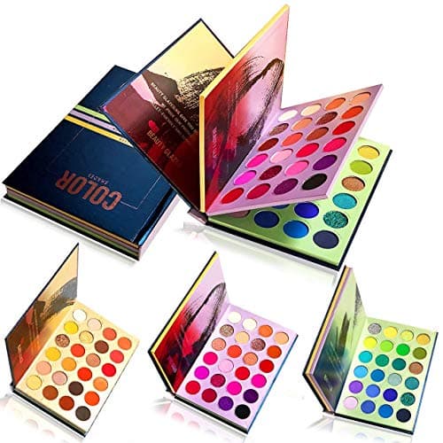 Image of Beauty Glazed 72 Color Press Eyeshadow Palette Book Shadow Palette Glitter Matte Shimmer Natural Highly Pigmented Professional Eye Shadow Powder Long Lasting Waterproof Make Up Palette
