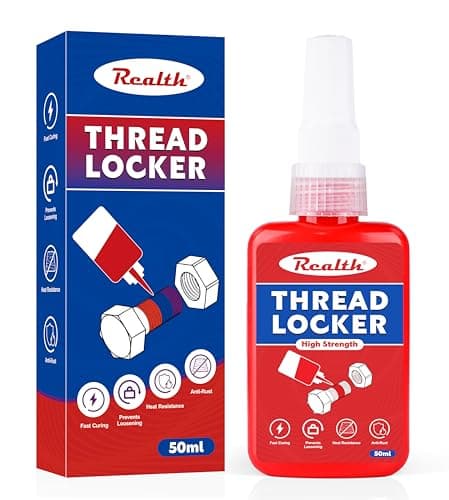 Image of Realth Thread Lock Red 50ml | High Strength Threadlock | Removable Threadlocker | Lock & Seal Nuts Bolts Metals - Against Losening and Leakage