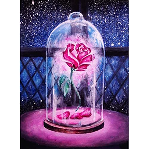 Image of SZJYG DIY 5D Diamond Art Painting Kits Full Drill, Crystal Rhinestone Embroidery Cross Stitch Craft Painting Pictures for Adults Kids, Canvas Rose Painting by Numbers for Home Wall Decor - 30x40cm
