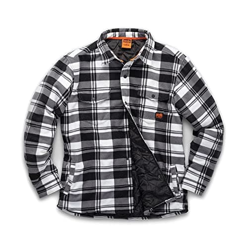 Image of Scruffs Worker Padded Checked Shirt Black/White L (T55355)
