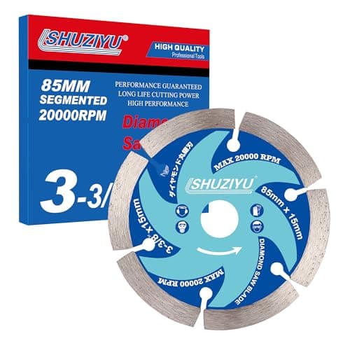Image of 3-3/8" (85mm), Stone Working Diamond Circular Saw Blade, Arbor 15mm, Use on all brand 15mm arbor Cordless Saw, Granite, Marble, Concrete Cutting