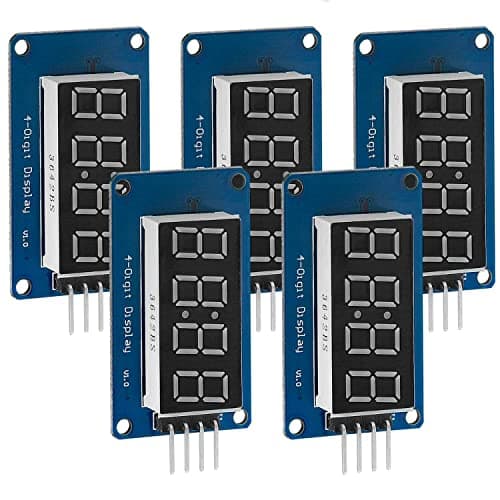 Image of AZDelivery 5 x 4 Digits 7 Segment Digital Tube TM1637 LED Display Module with Clock Display compatible with Arduino and Raspberry Pi including E-Book!