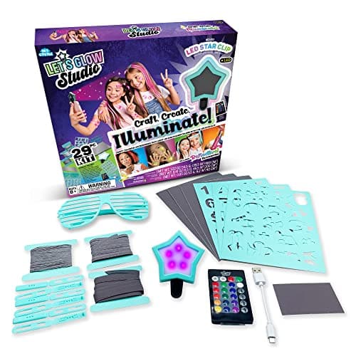 Image of Sky Castle LetsGlow Studio - DIY Arts and Crafts Glow Kit, Includes 16 Color LED Light, Remote Control and Accessories - Craft Glowing Outfits to Make Videos with Friends!