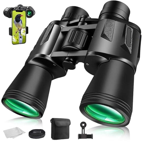 Image of 20x50 High Power Binoculars for Adults Bird Watching,Waterproof Binoculars Telescope with Clear Vision, BAK4 Prism, FMC Lens, Ideal Essenstials for Travel Camping Hiking Football Games Black