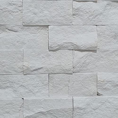 Image of Limra White Limestone Split Face 300x300mm Matt Decorative Wall Tile - 1 Tile (30x30cm)