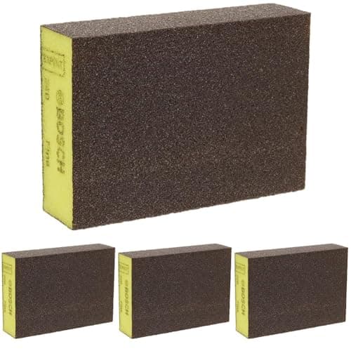 Image of Bosch Professional 1x Expert S471 Standard Block (for Softwood, Paint on wood, 69 x 97 x 26 mm, Grade Fine, Accessories Hand Sanding) (Pack of 4)