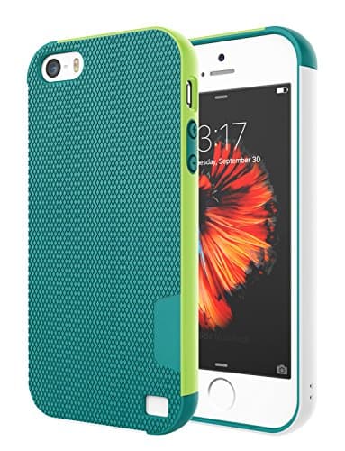 Image of Jeylly for iPhone 5/5S/SE Case, [3 Color] Slim Hybrid Impact Rugged Soft TPU & Hard PC Bumper Shockproof Protective Anti-slip Case Cover Shell for iPhone 5/5s/SE - Green
