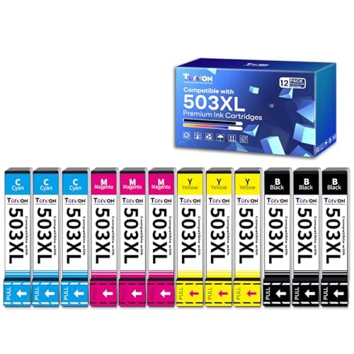 Image of Torvon Ink Cartridges Compatible for Epson 503 503XL Ink Cartridges Multipack for Epson Expression Home XP-5200 XP-5205 XP5200 Workforce WF-2960 WF-2965 WF-2960DWF WF-2965DW (12-Pack)
