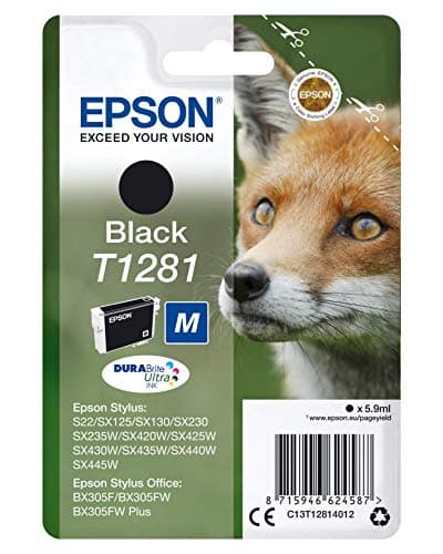 Image of Epson T1281 Black Fox Genuine, DURABrite Ultra Ink Cartridge