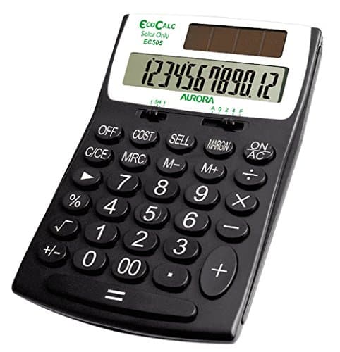 Image of Aurora EC505 EcoCalc Calculator (Made From Recycled Plastic)