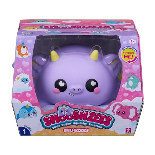 Image of Smooshzees Snugzees, Puffin, Purple Dragon, Collectable Characters, Supersoft, Cuddly and Squishy!