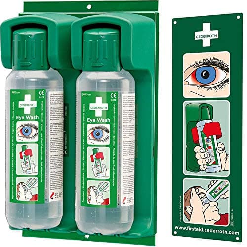 Image of Cederroth Wall holder for 2 x 500 ml eye wash bottle.