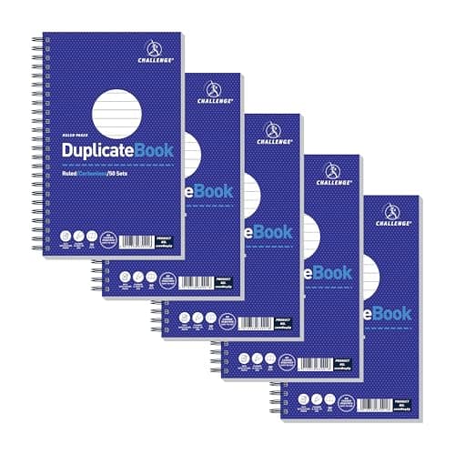 Image of Challenge Duplicate Book, Carbonless, 50 Pages, 5 pack (210 x 130 mm)