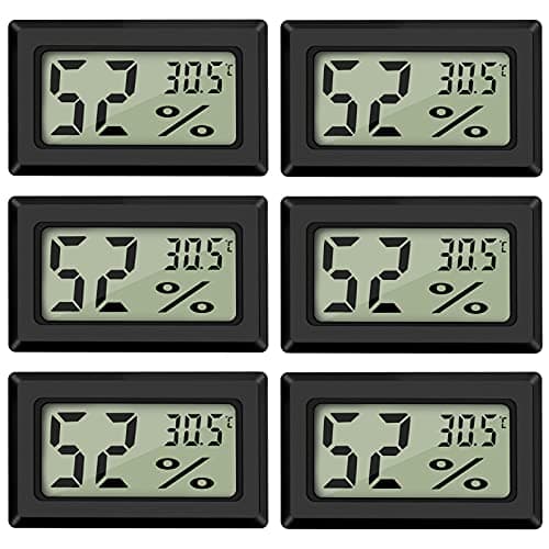Image of Thlevel Mini Hydrometer Humidity Meter Small Digital Room Thermometer Temperature Monitor for Greenhouse Home Office 6 Pack