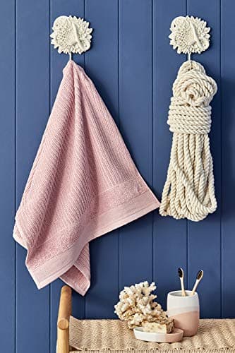 Image of Nautica Stripe Towels Powder Pink Towels Hand Towel 50 x 100cm