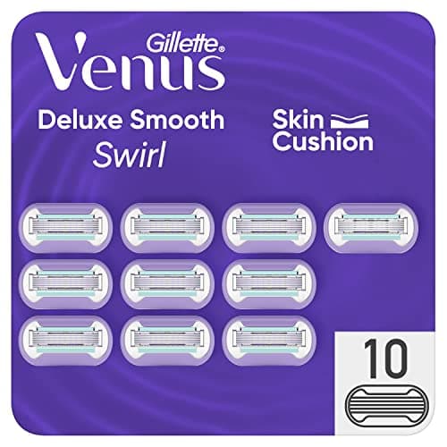 Image of Gillette Venus Deluxe Smooth Swirl Women's Razor Blade Refills, Pack of 6 x20, 5 Durable Blades to Deliver an Extra Smooth Shave That Lasts