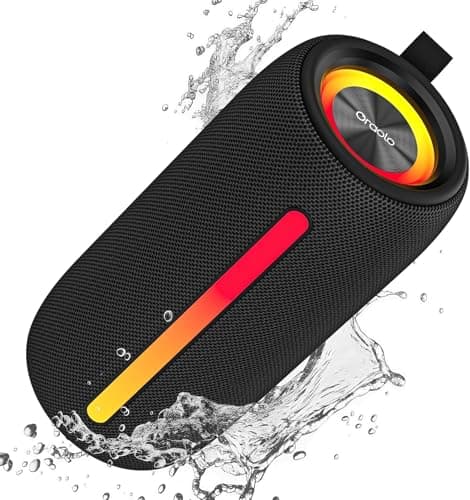 Image of oraolo Bluetooth Speaker, IPX6 Waterproof Speaker,24W Portable Wireless Speaker with RGB Lights,Bluetooth 5.4,Loud Stereo Sound for Home/Beach/Camping, Support TWS/AUX/TF Card