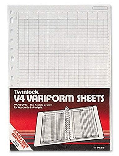 Image of Rexel Twinlock Variform V4 Cash Refill Sheets 7 Columns (75 sheets)