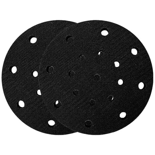 Image of 2Pcs 150mm Sanding and Polishing Pads, Soft Sponge Interface Pad with 17 Holes Hook & Loop, Low Noise for Orbital Sander (6 Inch)