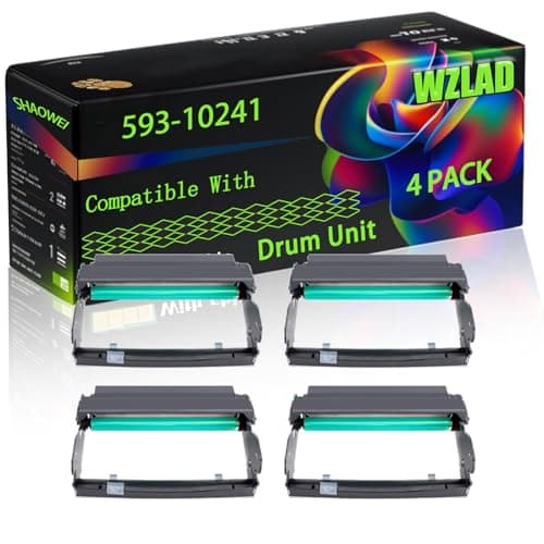 Image of WZLAD 593-10241 Compatible for Dell Drum Unit with Chip 1720 1720DN 1720N Printers, High Yield Value Pack Black Consumables Multi-Pack Remanufactured Compatible (4 Pack Black)