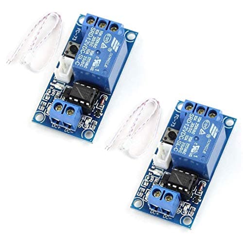 Image of Hailege 2pcs 12V Single Button Bistable Self-Locking Relay Module One-button Push to Start and Stop Self-locking Relay Module