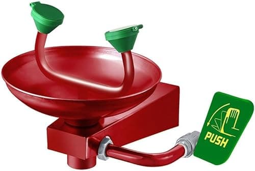 Image of Emergency Eyewash Station - Wall-Mounted Eye Wash Kit for Eye and Face Protection in Workplaces